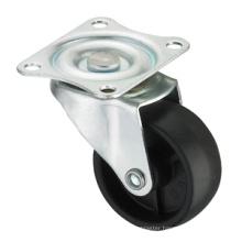 Light Duty Caster Series - 3in. Plate Fork - Black PP